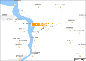 map of Nikolo-Korma