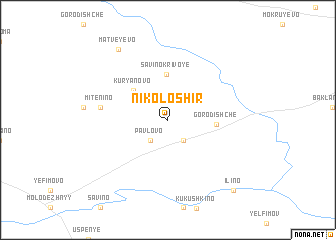 map of Nikolo-Shir\