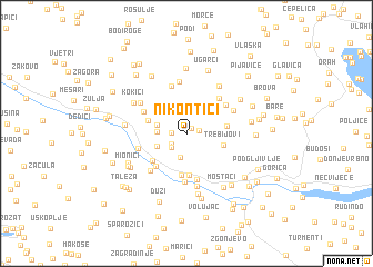 map of Nikontići