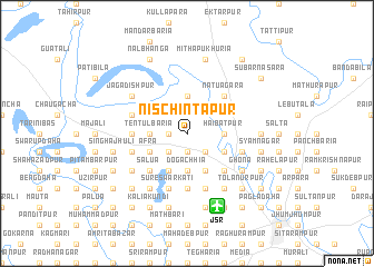 map of Nischintapur