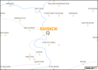 map of Nivishchi