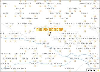 map of Niwiska Górne