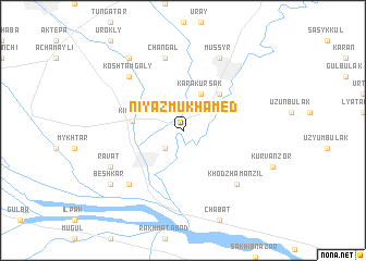 map of Niyaz-Mukhamed