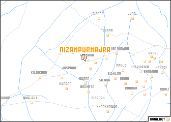 map of Nizāmpur Mājra
