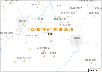 map of Nizhnaya Stavropol\