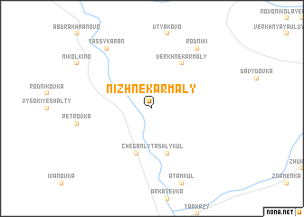 map of Nizhnekarmaly