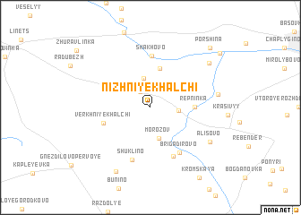 map of Nizhniye Khalchi