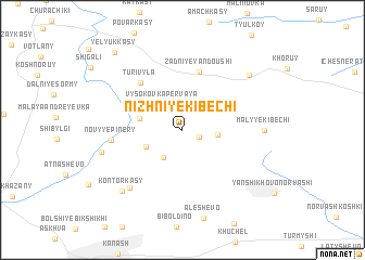 map of Nizhniye Kibechi