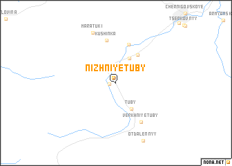 map of Nizhniye Tuby