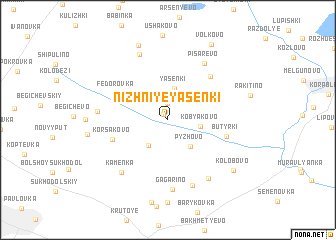 map of Nizhniye Yasenki