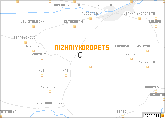 map of Nizhniy Koropets