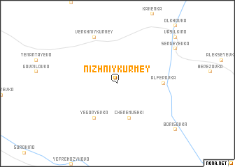 map of Nizhniy Kurmey