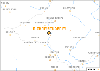 map of Nizhniy Studenyy