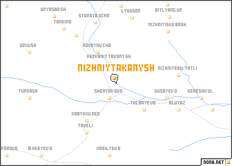 map of Nizhniy Takanysh