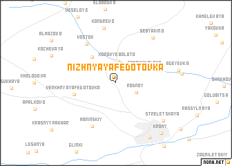 map of Nizhnyaya Fedotovka