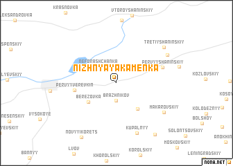 map of Nizhnyaya Kamenka