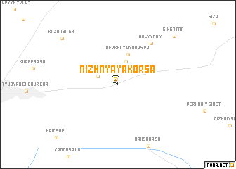 map of Nizhnyaya Korsa
