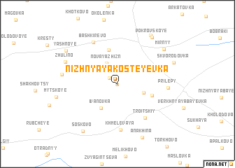 map of Nizhnyaya Kosteyevka