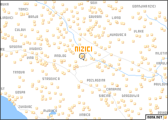 map of Nižići