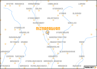 map of Nižná Radvaň