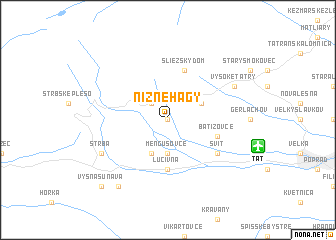 map of Nižné Hágy