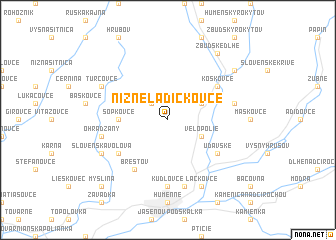 map of Nižné Ladičkovce