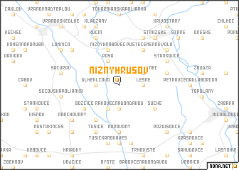 map of Nižný Hrušov