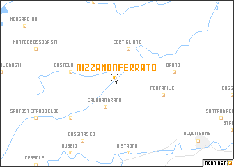 map of Nizza Monferrato