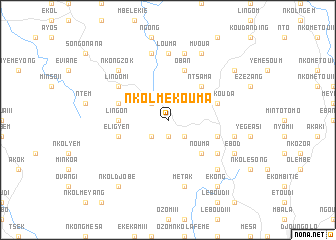 map of Nkolmékouma