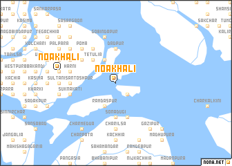 map of Noākhāli