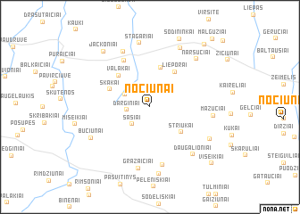 map of Nociūnai