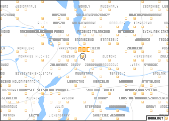 map of Noć