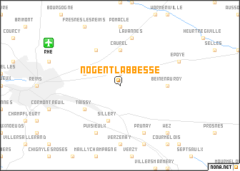 map of Nogent-lʼAbbesse