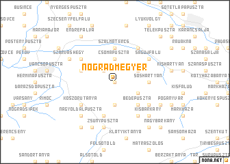 map of Nógrádmegyer