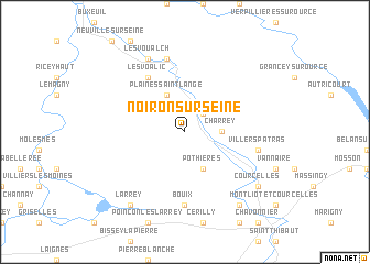 map of Noiron sur Seine