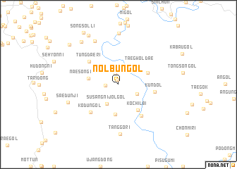 map of Nŏlbŭn-gol