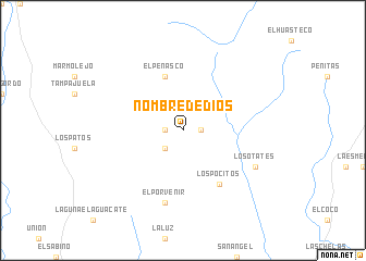 map of Nombre de Dios