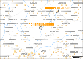 map of Nombre de Jesús