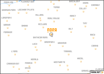 map of Nora