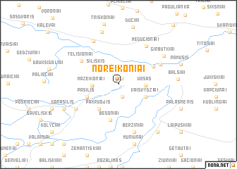 map of Noreikoniai