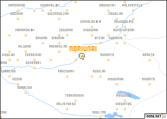 map of Noriūnai