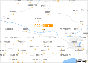 map of Normančiai