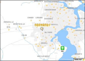 map of Normandy