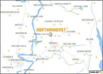 map of North Amherst