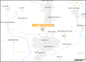 map of North Aurora