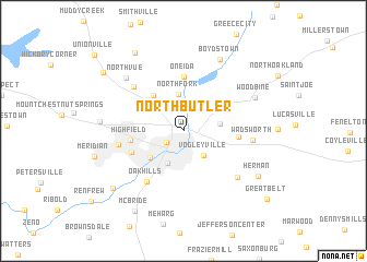 map of North Butler
