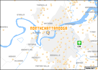 map of North Chattanooga
