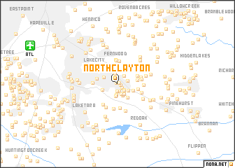 map of North Clayton