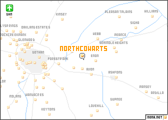 map of North Cowarts