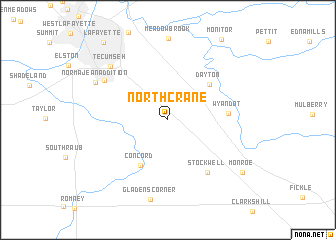 map of North Crane